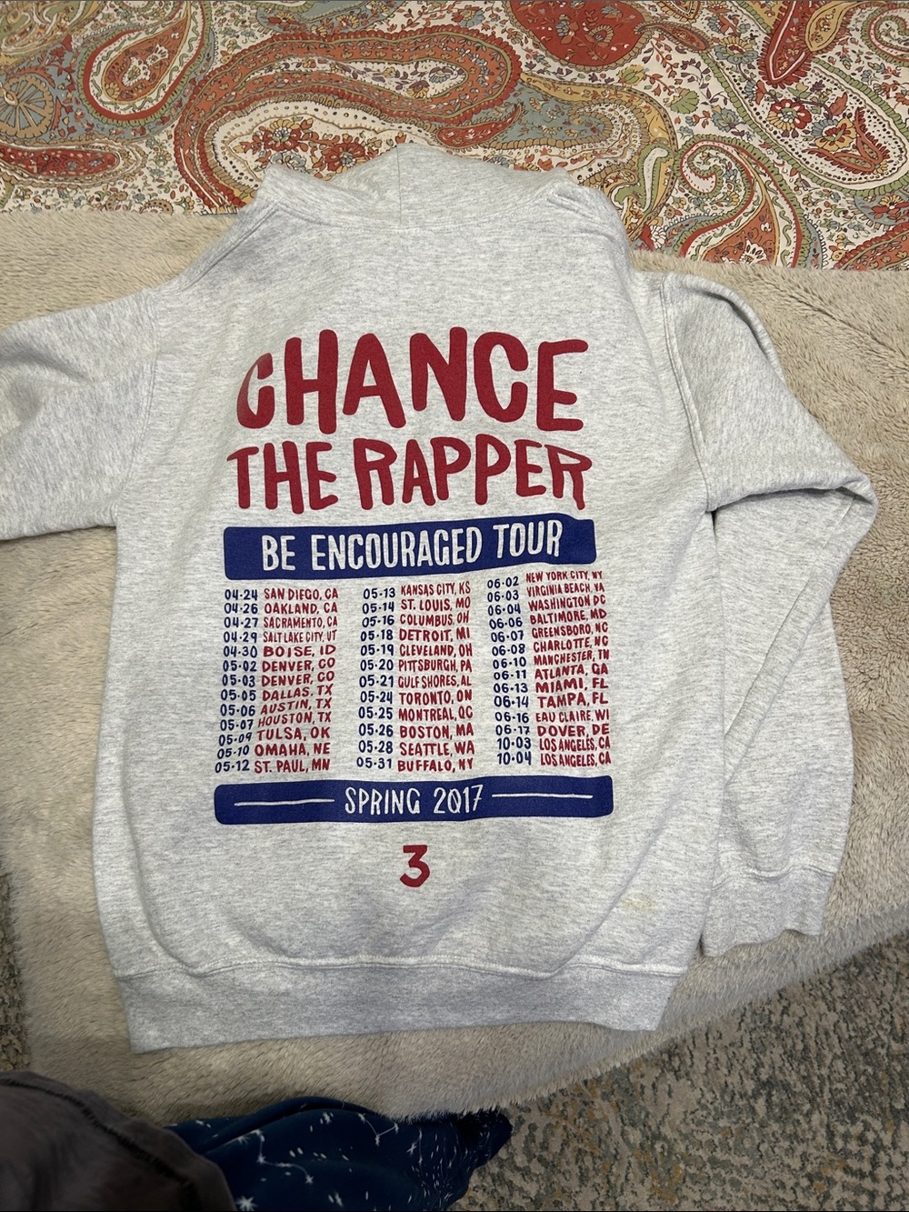 Concert hoodie Chance The Rapper